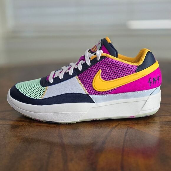 Nike Ja 1 "Summer Camp Ja" Basketball Shoes White Purple Women's Size 8 Patches - Picture 7 of 13